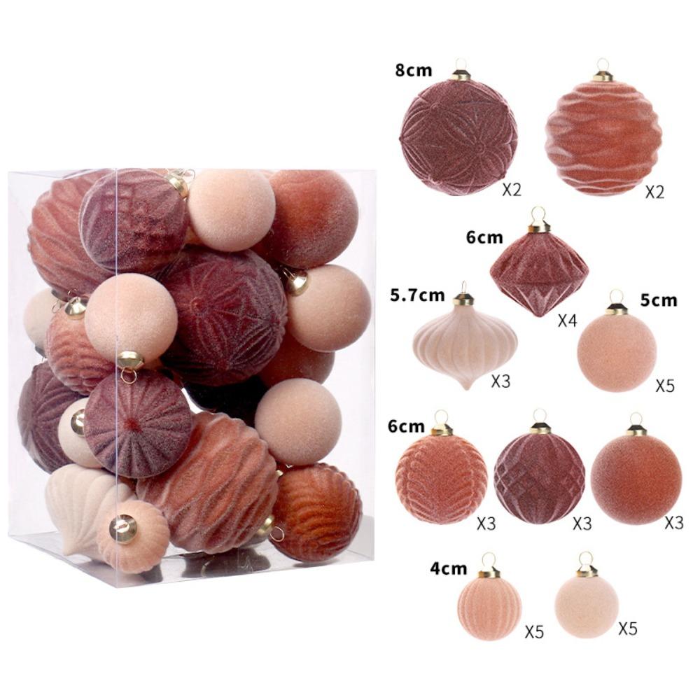 New Flocked Christmas Ball Gift Ball DIY Christmas Tree Ornament Xmas Decorations Xmas Baubles Xmas Tree Hanging Pendants