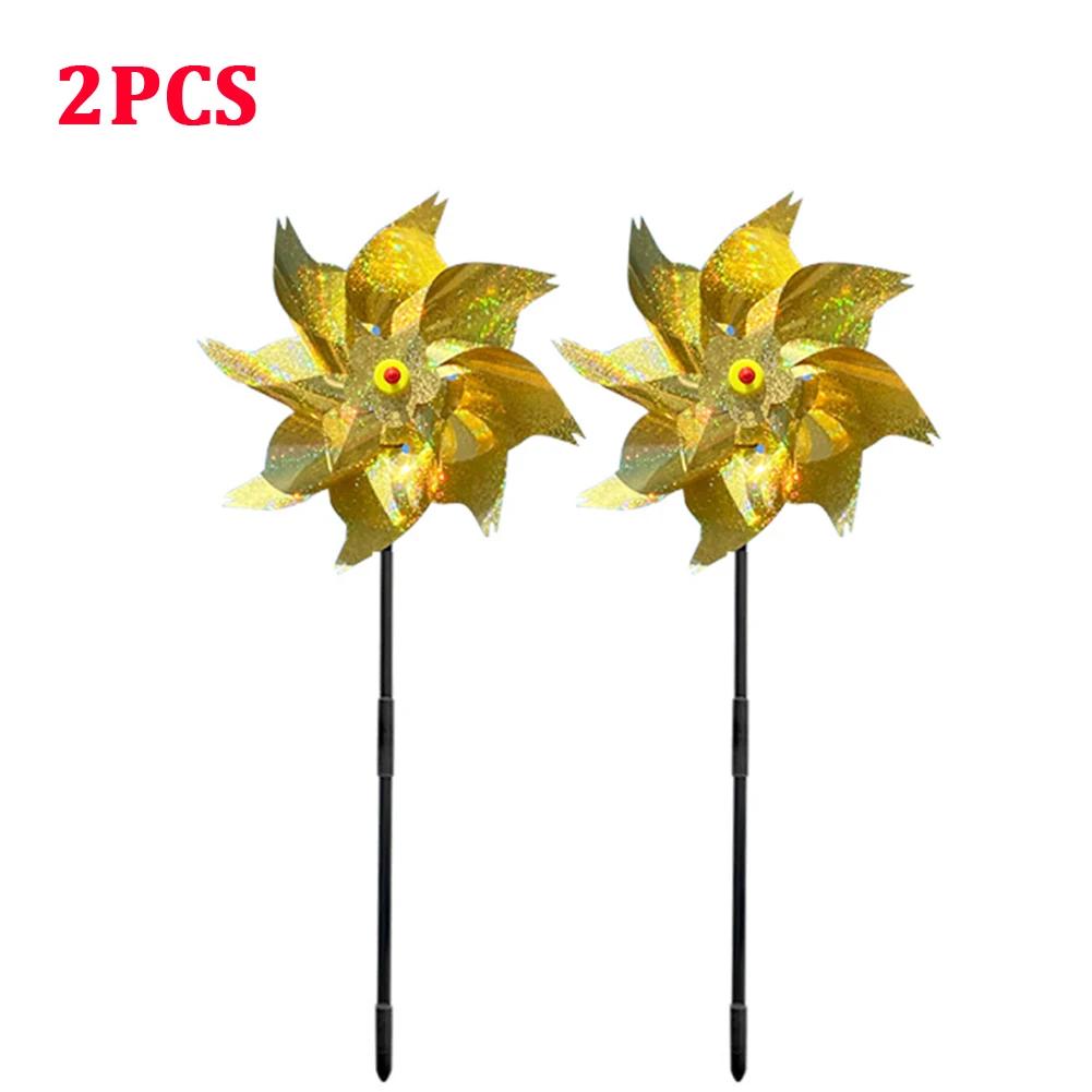1-3pcs Bird Repeller Windmill Spinner 7/8 Leaves DIY Birds Deterrent Pinwheels for Outdoor Lawn Yard And Garden Home Decorations