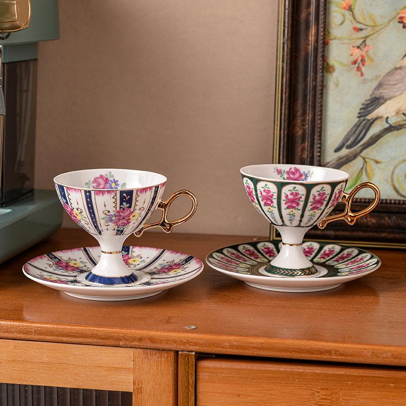 BRCeramic Black Tea Cups Saucer Condense Afternoon Tea Coffee Cup Saucer Sets Couple Cup Set Home Creative Milk Mug New Home GiftEY