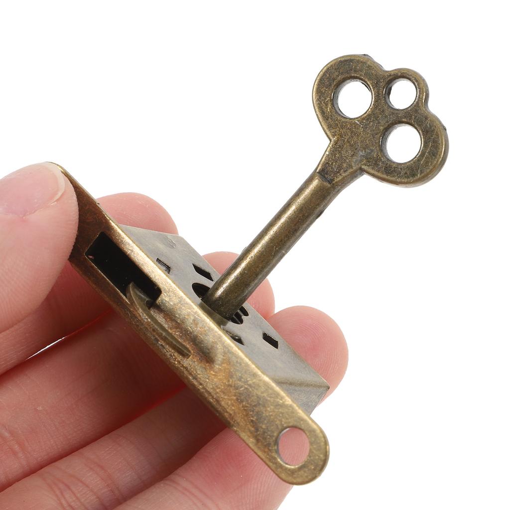 1Set Discreet Invisible Cabinet Lock for Drawers Jewelry Boxes Desks Cupboards Zinc Alloy Hidden Mechanism Easy Installation