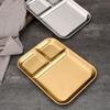 Rectangle Stainless Steel Dinner Plate Food Storage Tray Restaurant Kitchen Dish Tools