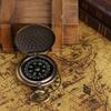 Antique Compass Luminous Accurate Rotatable Dial Metal Flip Cover Vintage Pocket Compass for Camping Hiking