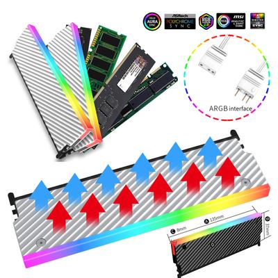 RAM-Kühlkörper Radiator 5V 3PIN ARGB PC-Speicherkühlung Weste Kühlkörper Kühler für DDR2 DDR3 DDR4 DDR5 Desktop-PC RAM-Speicher