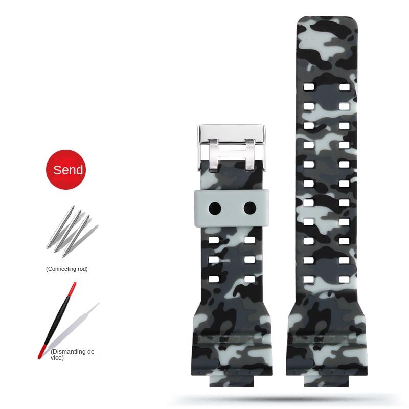 Harzarmband für CASIO G-SHOCK GA-110/100/400/700 GD120GA GW-8900 wasserdichtes Camouflage-Gummi-Uhrenarmband Herren-Uhrenzubehör