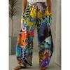 Fashion Flowers Butterfly Print Pants Casual Delicate Ladies Wide-legged Pants Autumn Hundred Retro Street Shooting Pants