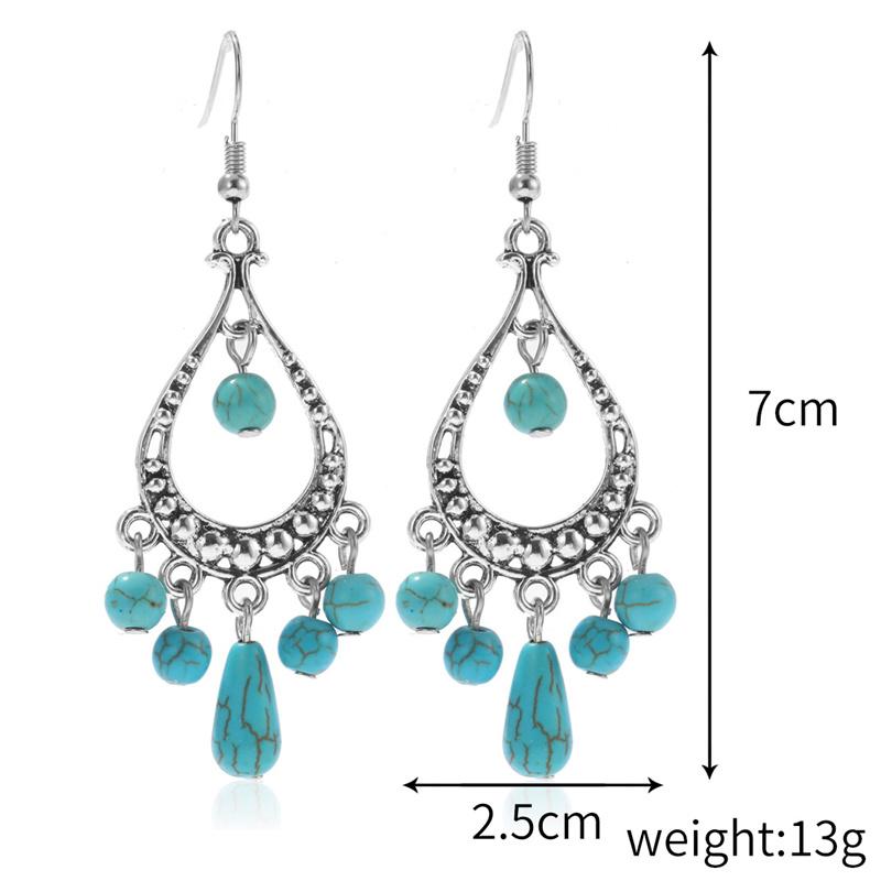 BLINGBAY 2023 Women's Earrings Retro Accessories Fashion Jewelry Accessories Ethnic Turquoise Earrings Bohemian Jewelry Gifts