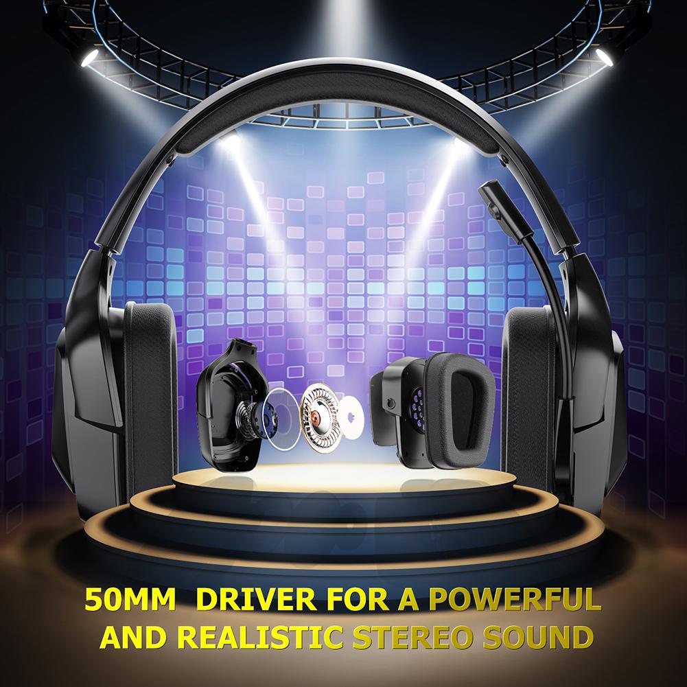 K20 3.5mm Wired RGB LED Headset with Microphone for PC Gamers Phone PS5 PS4 Wired Earphone HiFi Headphones