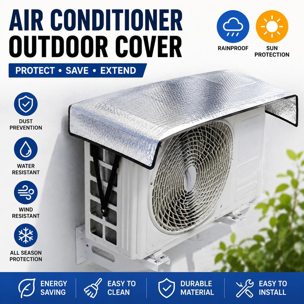 Air Conditioner External Unit Protective Cover Waterproof Suns Shading Dust Resistant Outdoor Sleeve Exterior Equipment Guard