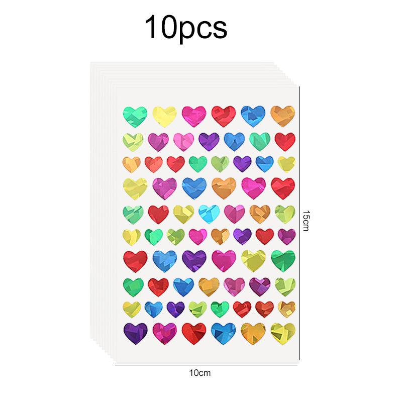 10~50sheets Scrapbook Stickers with Stars Hearts Circles Dazzling Colors for DIY Crafts Journaling Memory Book Decoration TMZ