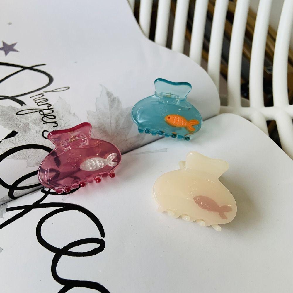 Animal Fish Hair Claw Small Shark Clip Animal Hair Clip Fashion Acetate Hair Claw  Daily