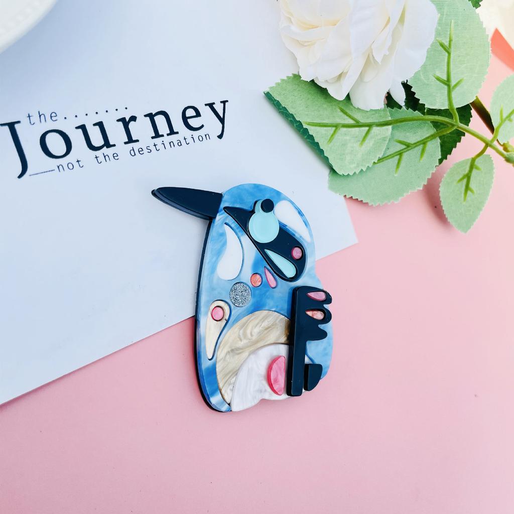 Fashionable Acrylic Animal Brooch Personalized Long Billed Bird Pin Corsage Handbag Accessory Pendant