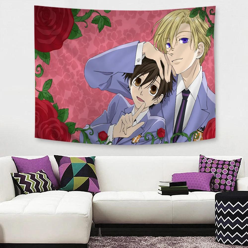 Anime Ouran High School Host Club Anime Tapestry Indian Buddha Wall Decoration Witchcraft Bohemian Hippie Wall Hanging Sheets