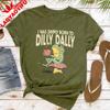 Born To Dilly Dally TShirt Vintage Frog Tshirt Funny Retro Graphic Tee Funny Womens Aesthetic Shirt Daily Life Casual Tops
