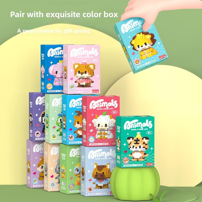 Cat Micro Diamond Small Particles Assembled Building Blocks Animals Mini Brock Building Construction Toys for Kids Boys 9 To 12