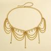 Gold Pearl Tassel Waist Chain Body Jewelry Metal Body Chain Tassels   Beach Accessories