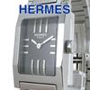 Used Hermes Tandem TA1.210 Black Quartz Ladies Watch Good Condition HERMES Brand Operating Black Dial Silver Quartz Swiss Made