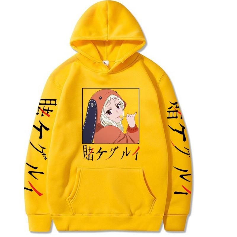 Kakegurui Japanese Animation Men's Hoodie Vintage Unisex Pullover Men Vintage Graphic Hoody Tops Oversize Clothing