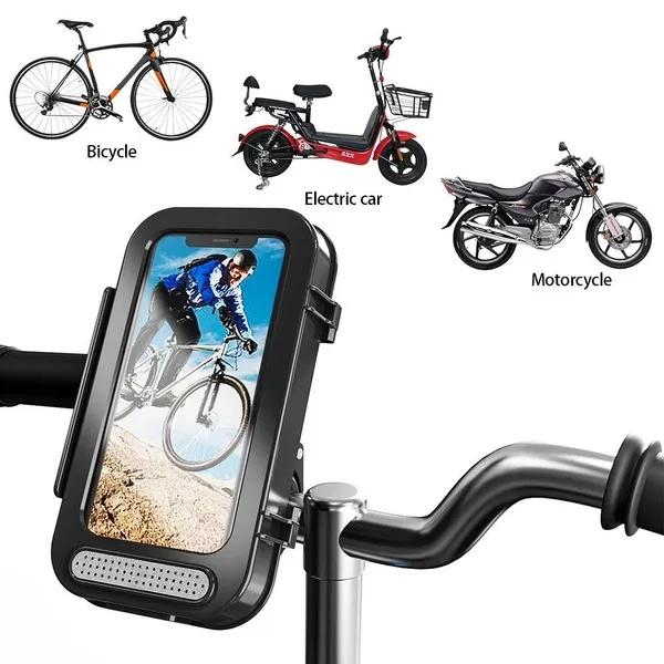 360° drehbarer, wasserdichter Fahrrad-Handyhalter für Motorrad- und Fahrradlenker