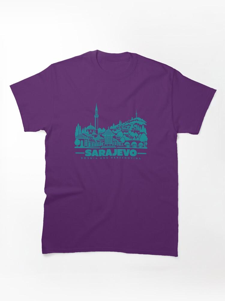 Cities Skylines Sarajevo Bosnia and Herzegovina Line Art Skyline Poster Classic T-Shirt