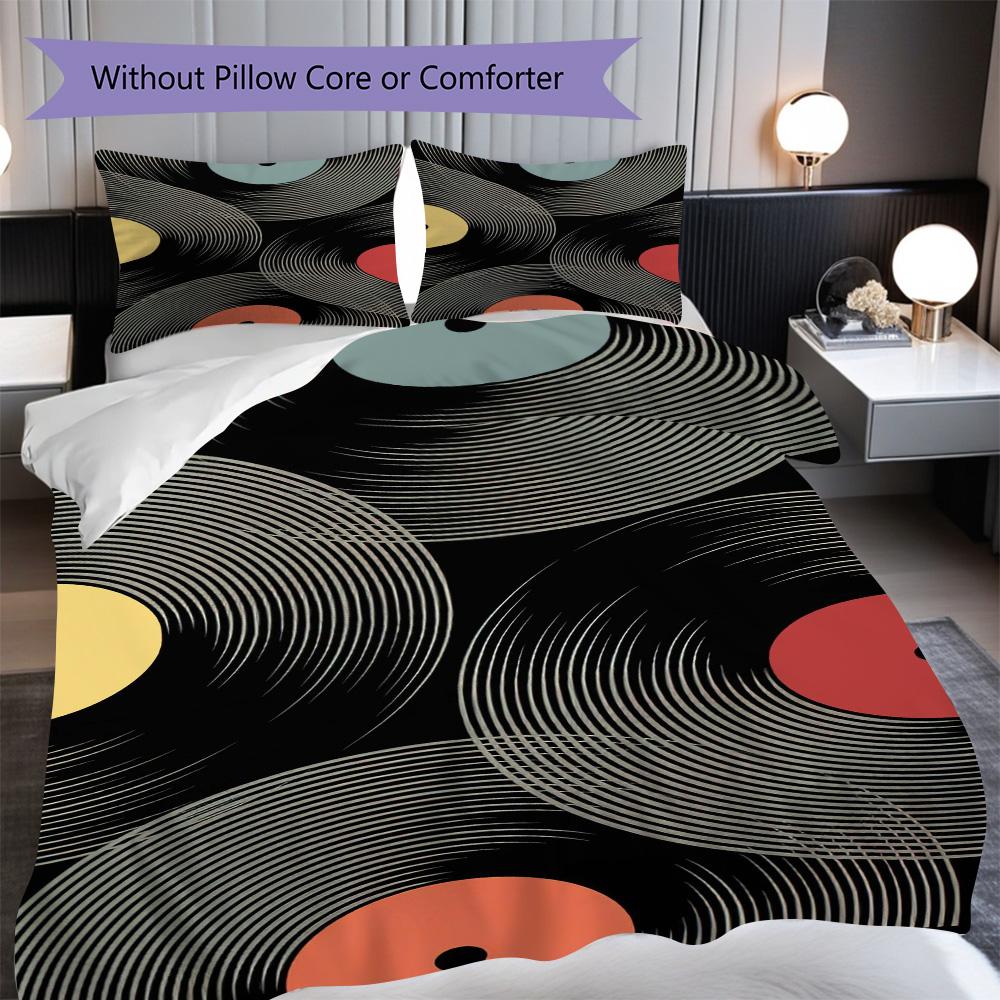 1PC Music, guitar Theme Bedding Quilt Set Quilt Cover Pillowcase Home Decoration Birthday Gift (1 * duvet cover + 2 * pillowcase, without core)