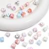 10Pcs Ceramic Ink Splatter Dyed Square Beads Charms Loose Spacer Beads for DIY Bracelet Necklace Jewelry Making Accessories