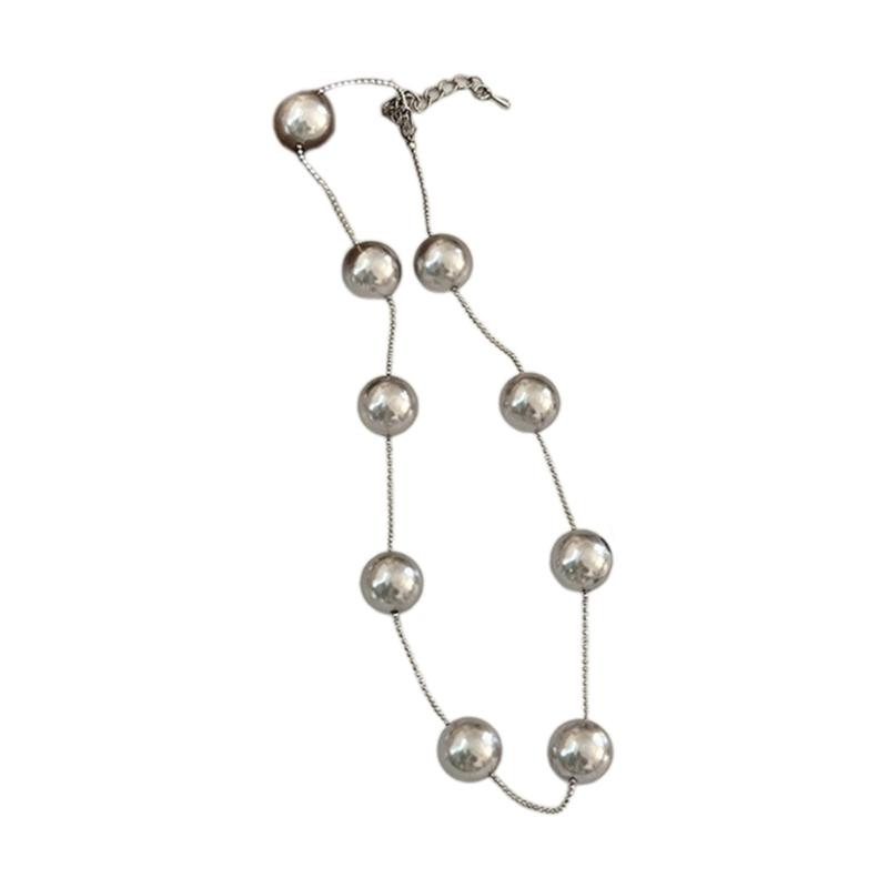 Unique Imitated Pearls Neckchains Stylish Clavicle Chain Adornment Beaded Necklace Party Neck Jewelry for Women Girls