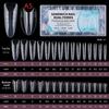 180Pcs Nail Extension Sandwich Dual Nail Forms Molds No Crack Easy Shape Oval Coffin for Beginner Professional Use