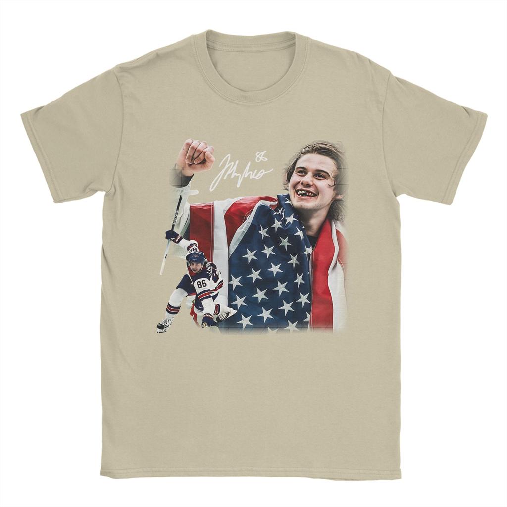 Unisexs Womens Jack Hughes Gold Medal T Shirt Pure Cotton Printed TShirt Top Clothing