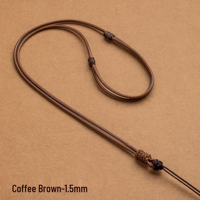 Hochwertige handgewebte gewachste Leder Jade Anhänger Halskette mit Sicherheitsverschluss