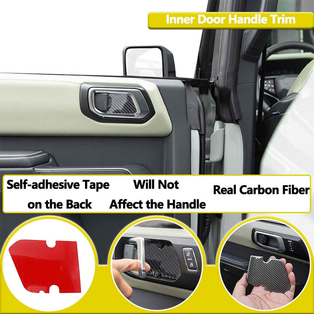 Inner Door Grab Handle Trim Armrest Grab Tray Storage Organizer for Ford Bronco 2025-2026 Storage Accessories Interior Mouldings