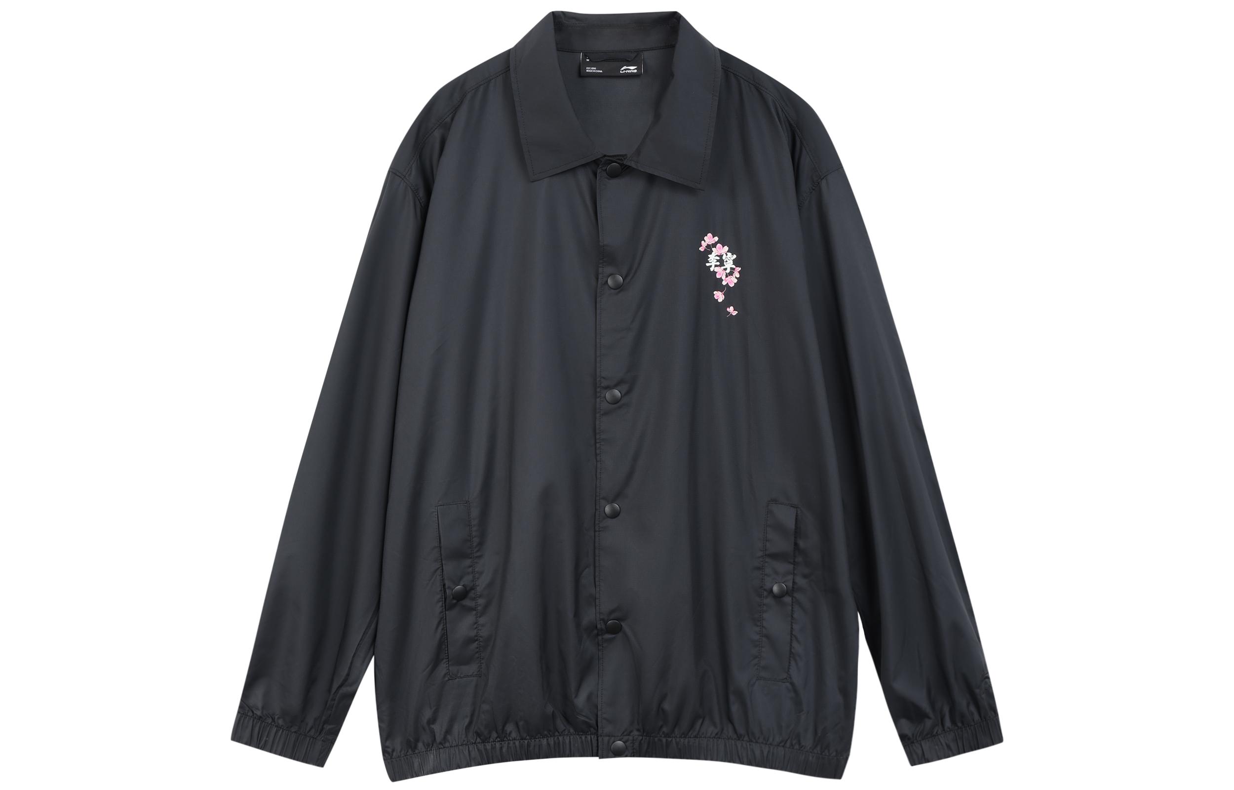 Li Ning Jackets Unisex Black Lapel Moderate Other AFDS943-5 M