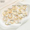 17KM 16-teiliges Geometrisches Hohlherz Offener Ring Set Modeschmuck Damen Trendig Glänzend Täglich Party Accessoire Geschenk Für Sie