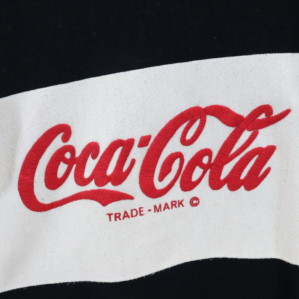 OLD 80s 90s Made In USA Coca Cola Long Sleeve Trainer L Black Men's Used