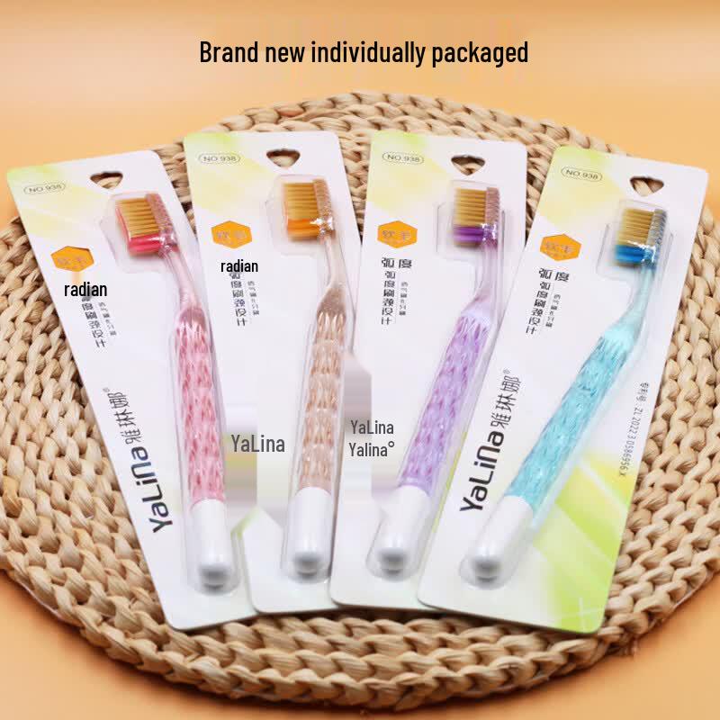 YALINNA Soft-Bristle Curved Neck Toothbrush