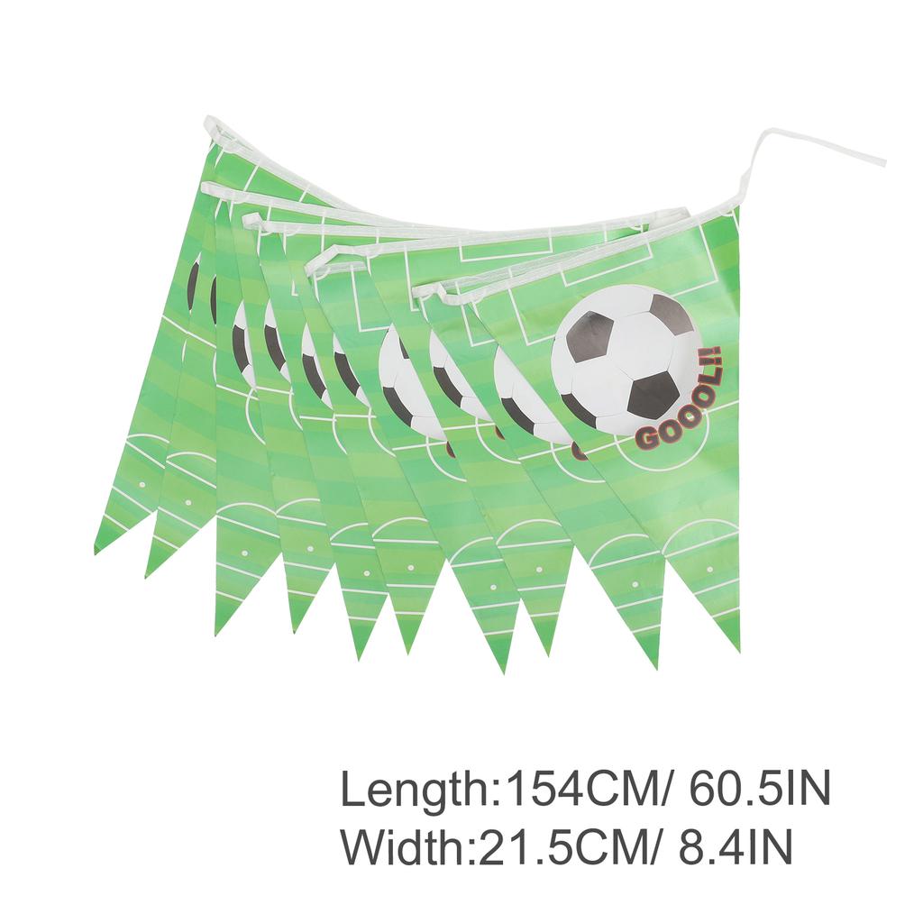 Green Football Theme Party Decorations Bunting Banner Garland Set Birthday Supplies Soccer Themed Streamers Confetti