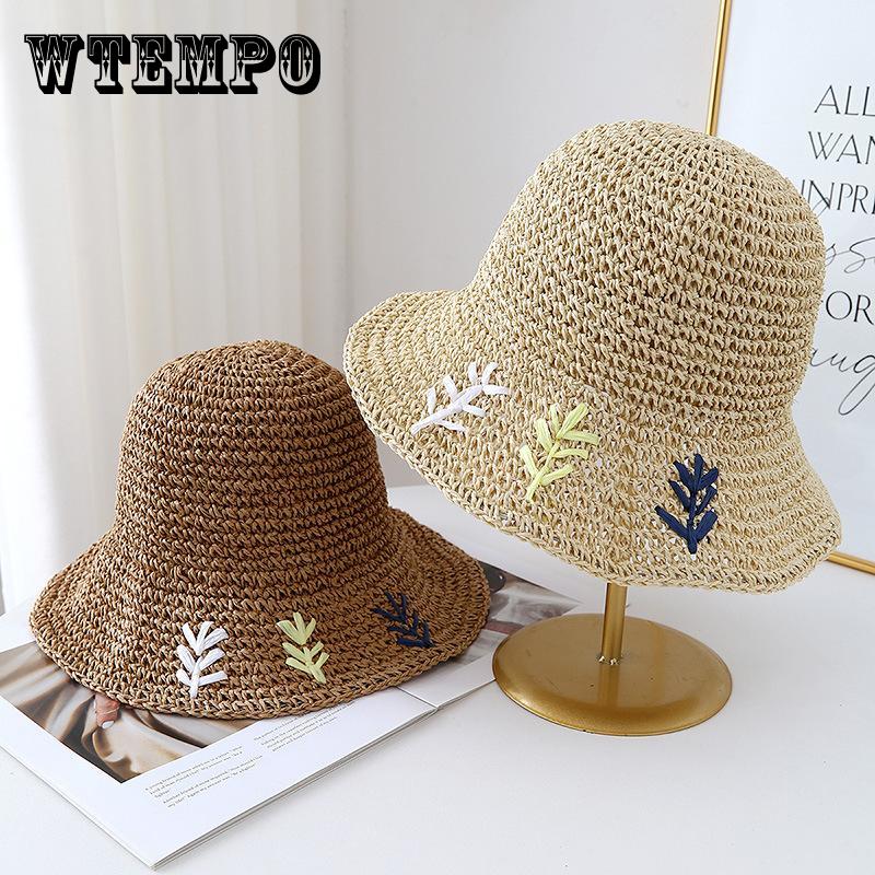 Straw Cool Hat Children's New Summer Seaside Photo Beach Sun Protection Sun Hat Woven Straw Hat