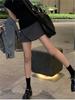 2025 Summer High-Waist Slimming A-Line Skirt Shorts for Women - Casual Petite Hip-Wrapping Style