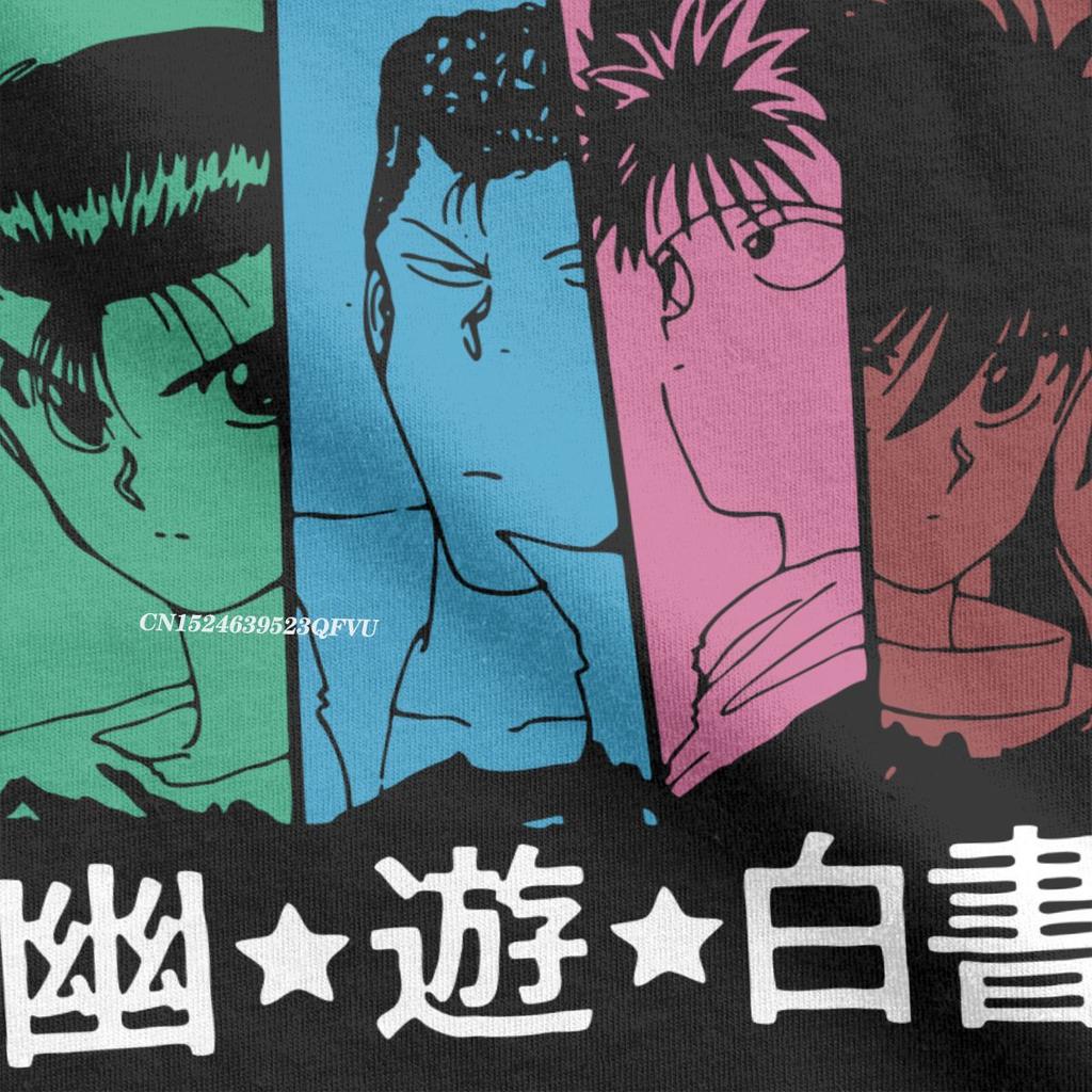 Awesome YuYu Hakusho Manga Anime Tee Shirt Men Manga Premium Cotton Tshirt Harajuku Tees Tops