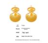 18k Gold Plated Geometric Patchwork Shell Stud Earrings - European & American Style for Women