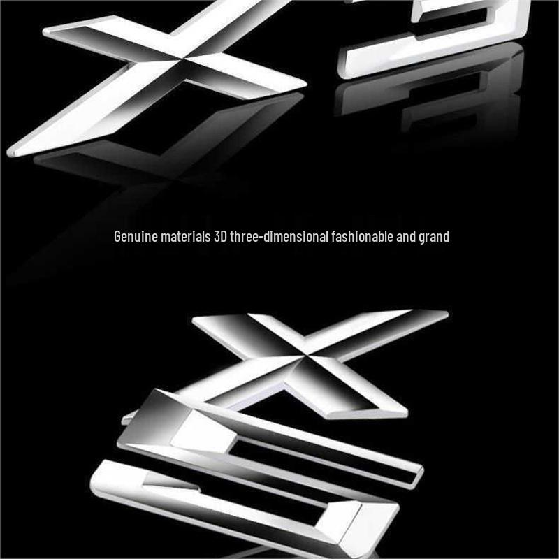 BMW X1-X7 Modified Car 3D Rear Emblem Sticker Letters