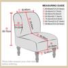 Velvet Fabric Armless Accent Chair Cover Stretch Single Sofa Covers Short Back Slipper Chair Slipcovers Protector For Home Use Hotel