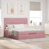 Ottomanisches Bettgestell - Maison Exclusive - Rosa Samt - 180x200 cm - Hydraulischer Stauraum