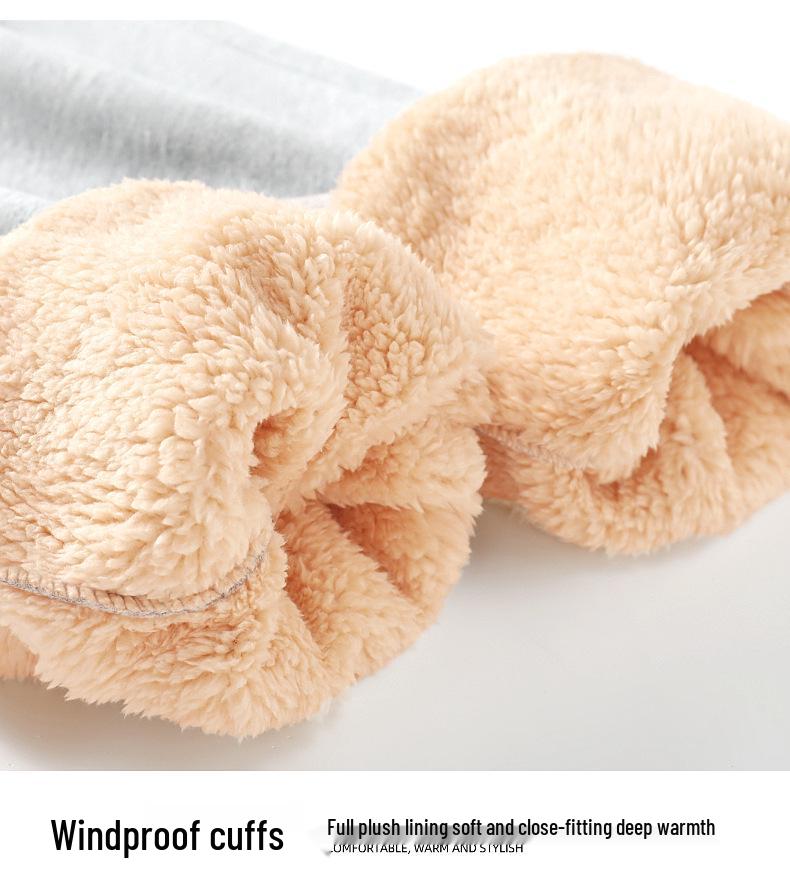 Men's Cross-Border Fleece-Lined Sweatpants 2025 - Winter Joggers with Thick Lamb's Wool, European Size.