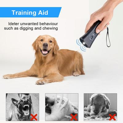 1 Stück Ultraschall-Hunde-Beller-Abwehrer Trainer mit LED-Licht Stopp Bellen Kontrollgerät für Haustier Training