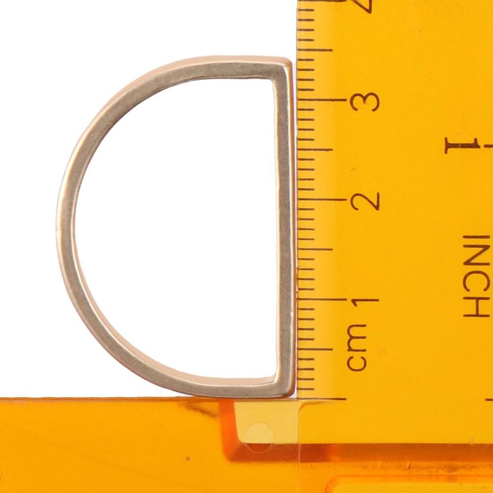 12 Pcs Metal Matte Gold Semicircle Napkin Rings D-shaped Buckles Metallic Adornment  Table Settings