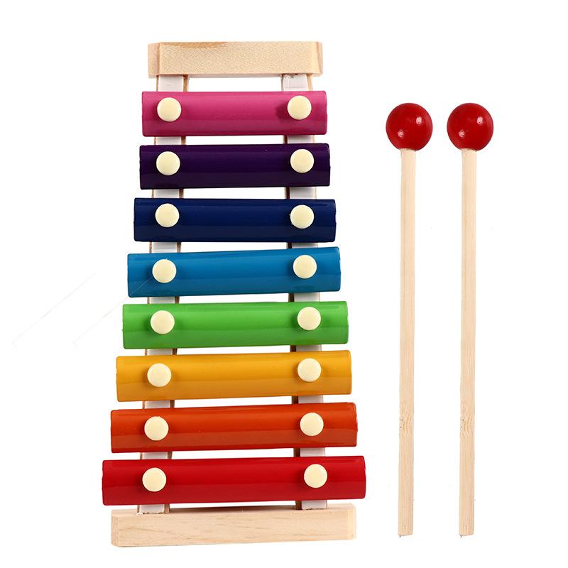 Xylophone Wooden Kids Childrens Musical Instrument Rainbow Educational Toys Gift