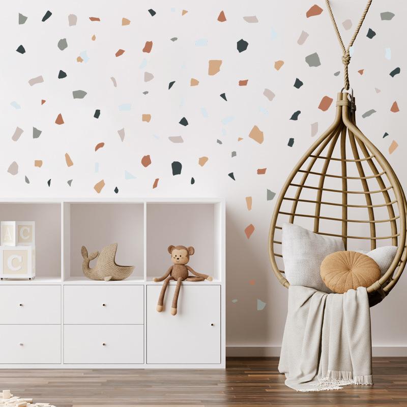 Marble Wall Sticker Fit For Living Room Bedroom Wall Decals Kids Room Decor Murals Wallpaper Terrazzo Background Wall Decor Sticker