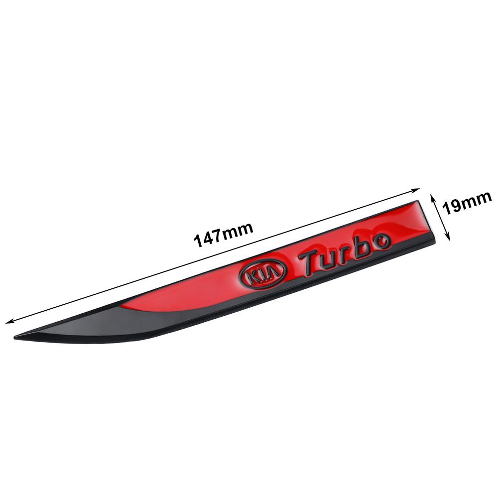 2Pcs 3D Metal Car Fender Side Body Decoration Stickers For KIA Sportage Ceed Sorento Cerato Optima Picanto Rio Soul K5 K4 K3 K2 BV3