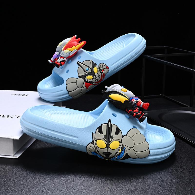 Comfortable And Versatile Boys Cartoon Slippers With Nonslip Eva Sole Ideal For Home And Casual Summer Outings