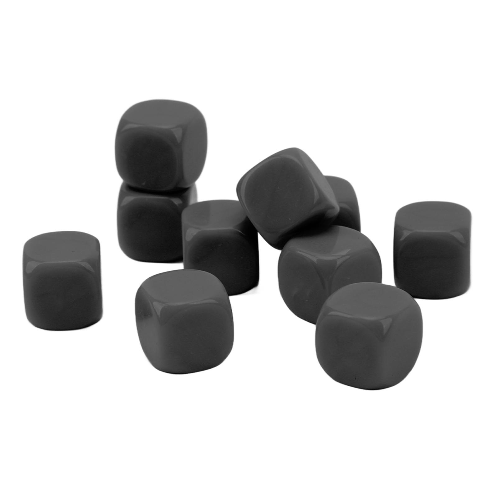 30 PIÈCES Ensemble amusant de dés vierges Dés à 6 faces à coins arrondis pour jeux de société Apprentissage des mathématiques gray